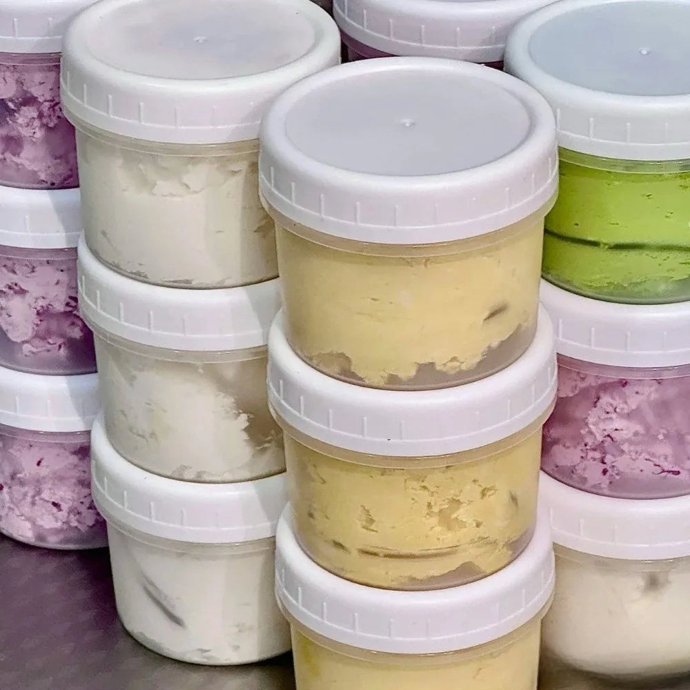 10pcs Transparent Yogurt Pudding Jars Sealed Round Food