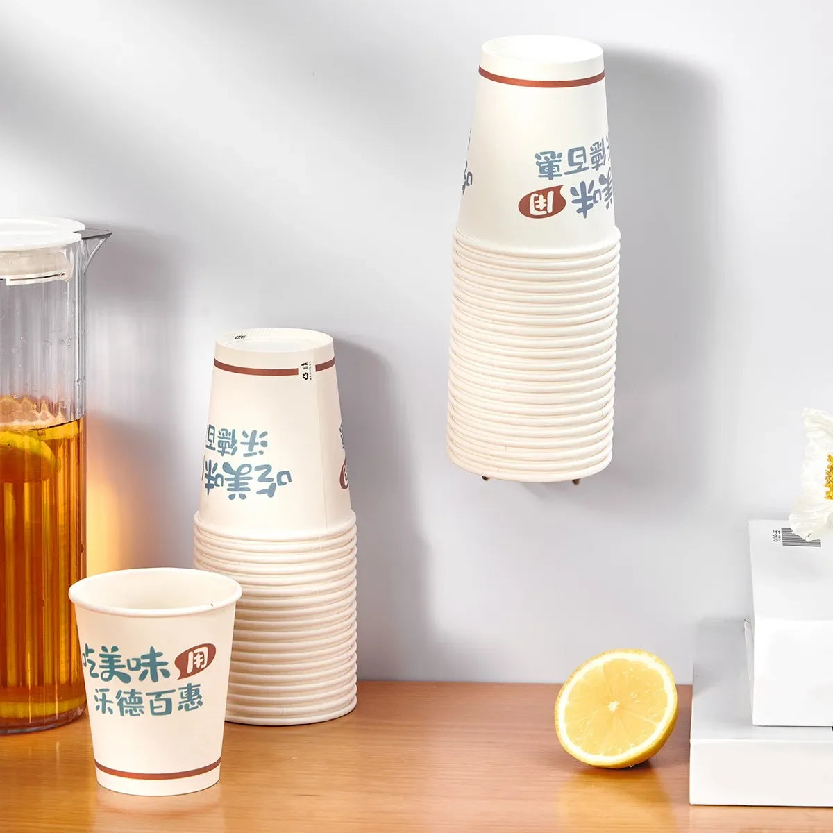 Wall Mounted Stainless Steel Disposable Cup Holder Water