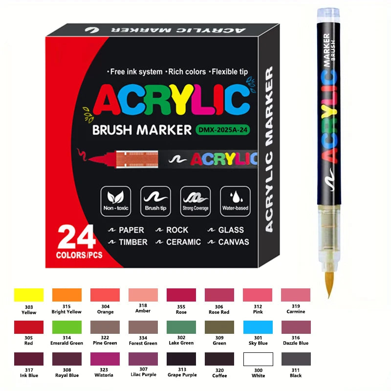 12-366 Colors Acrylic Paint Pen Markers Acrylic Felts