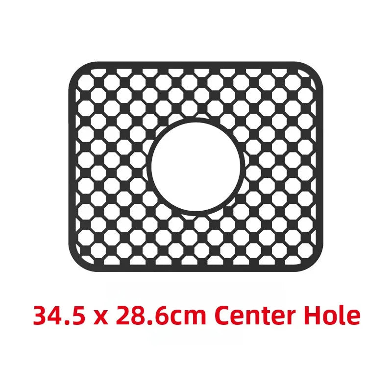 Sink Silicone Mat Anti-Scratch Honeycomb Pad Dishwashing Basin