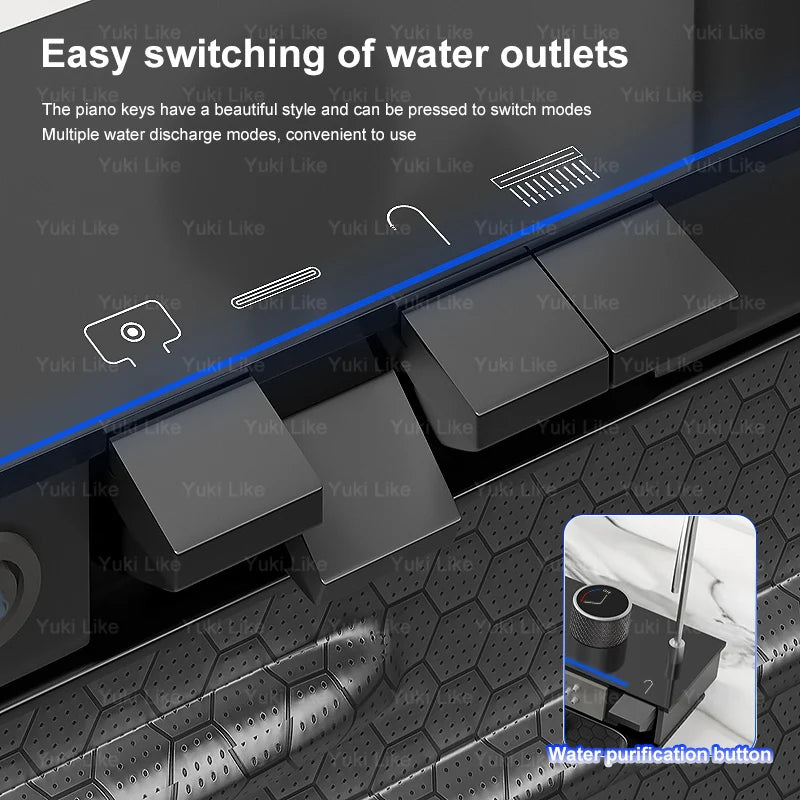 Stainless Steel Sink Waterfall Wash Vegetables Basin Smart