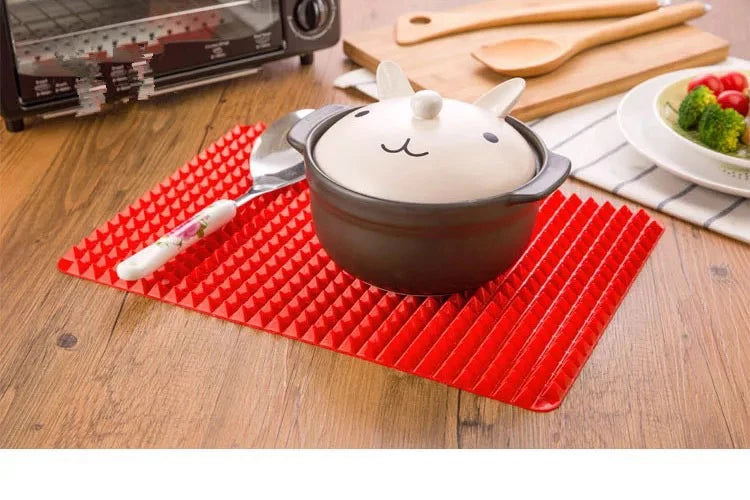 Silicone Bbq Pizza Mat Pyramid Microwave Oven Baking