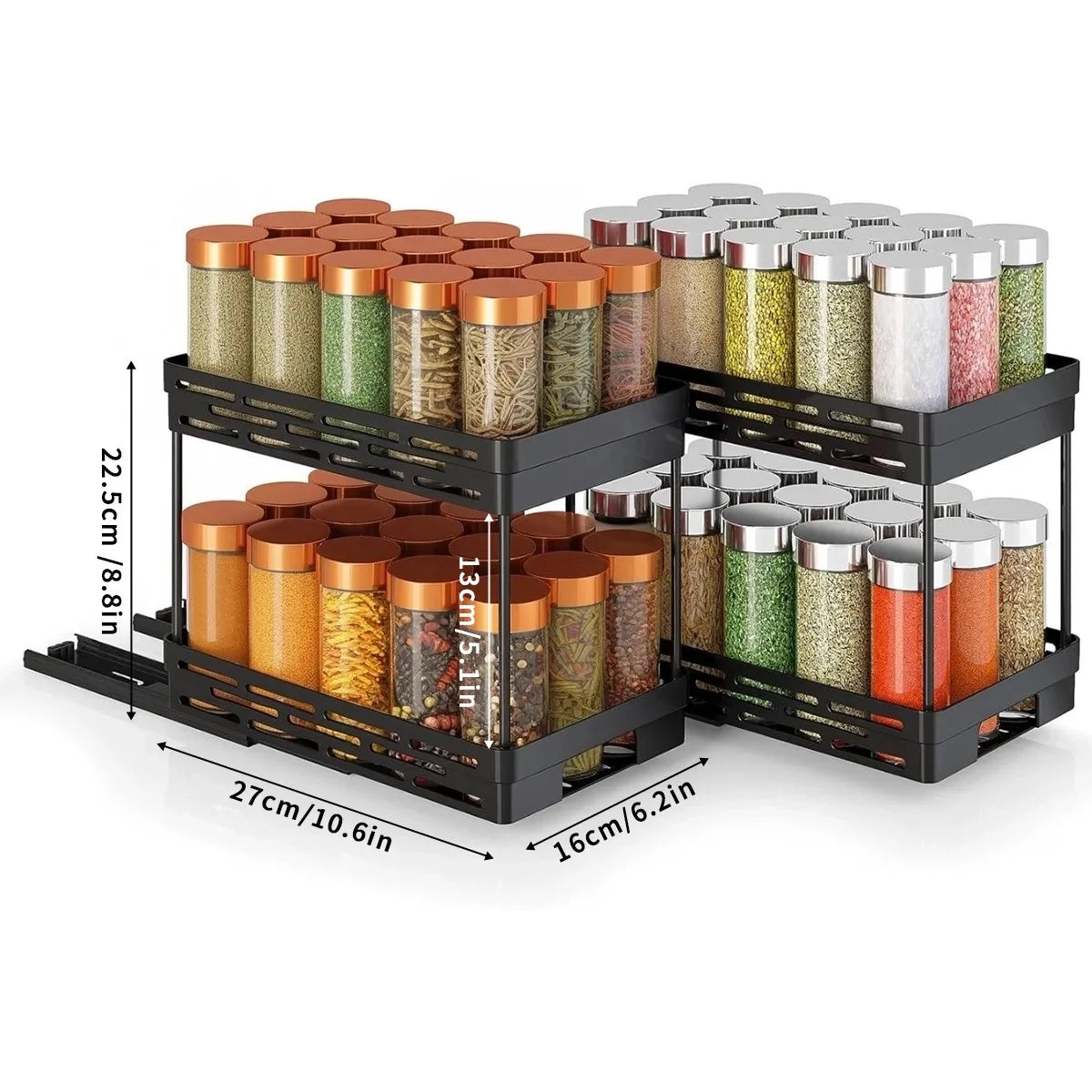 1/2pcs Double Layer Plastic Storage Rack Large Capacity