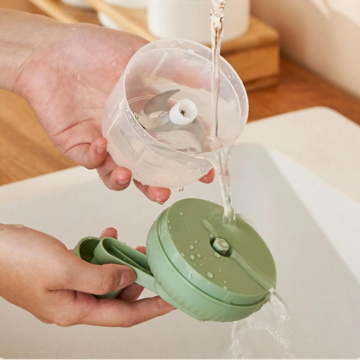 Vegetable Chopper Small Food Processor Hand-Cranked Food Chopper