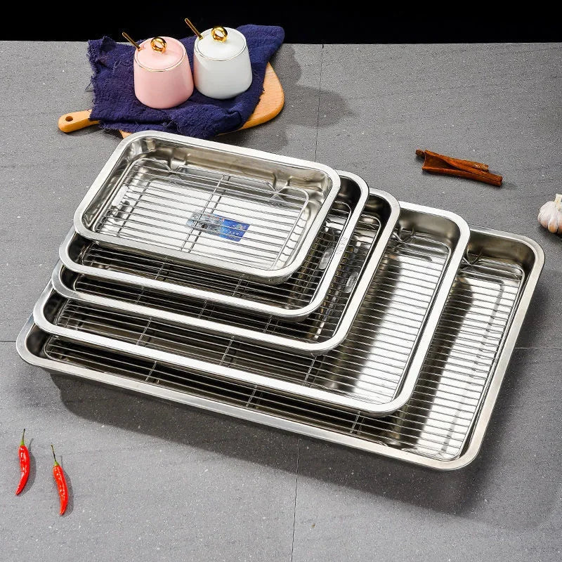 Baking Tray Removable Cooling Rack Stainless Steel Baking