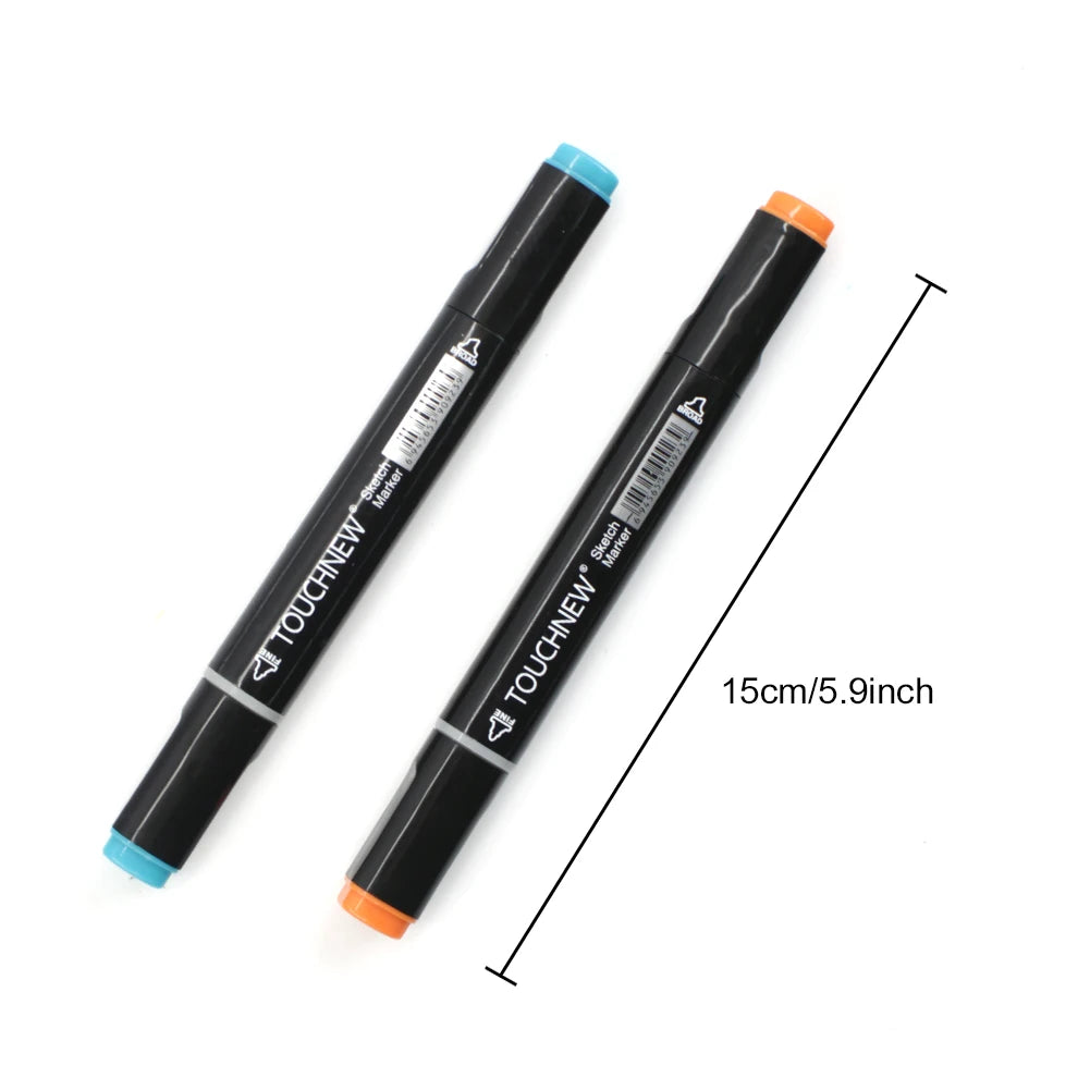 Alcohol Marker Pens - 36/60/80/168 Colors Soft Brush