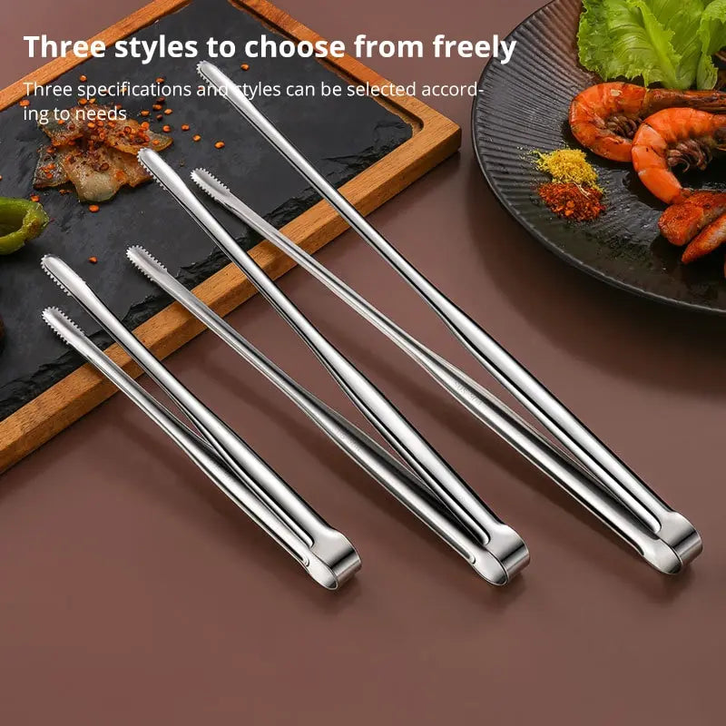 1pc 304 Stainless Steel Barbecue Clip Grill Tongs