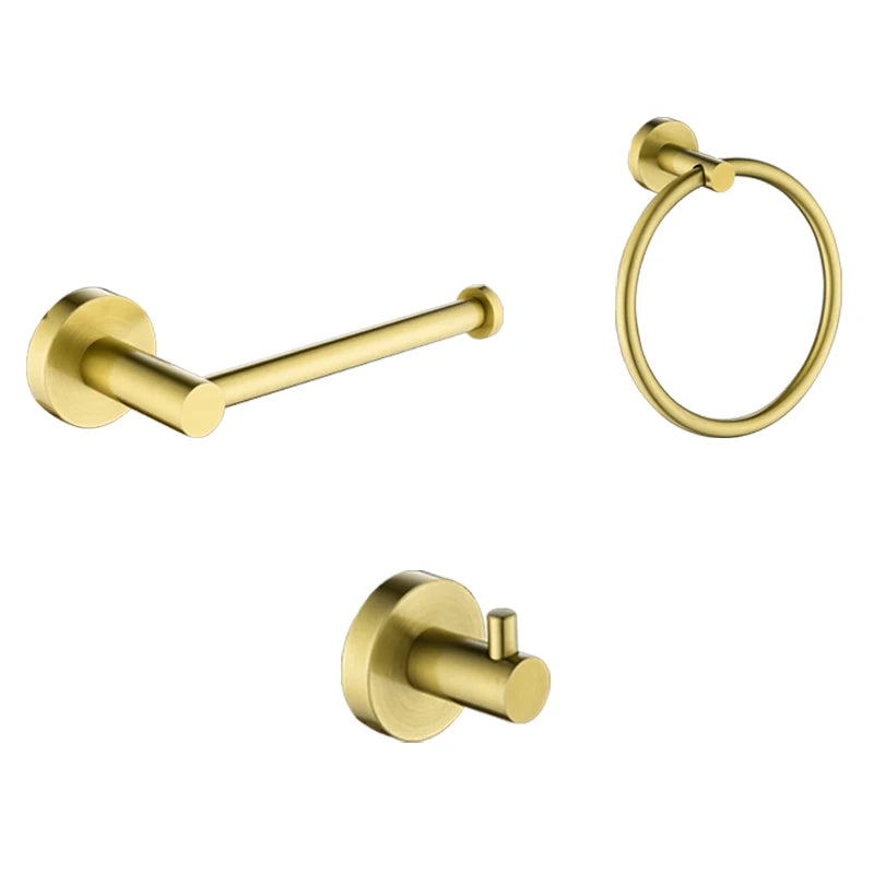Bathroom Hardware Brushed Gold Toilet Brush Holder Robe