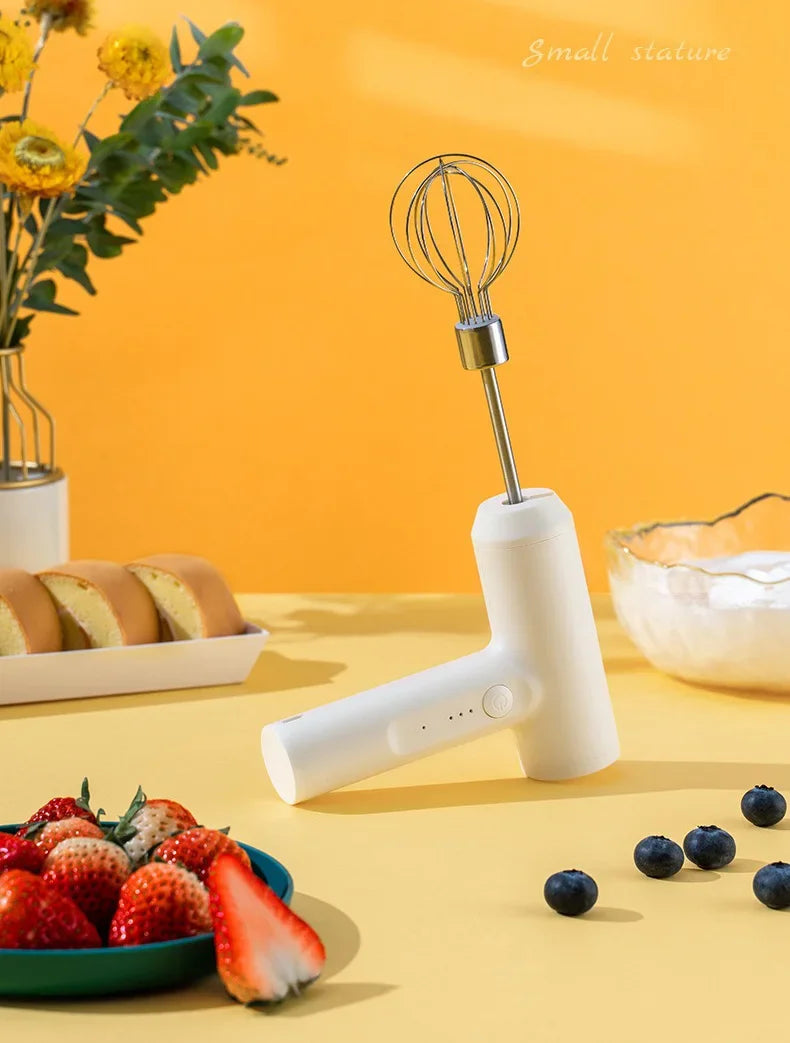 Electric Egg Beater Food Whisk Handheld Rechargeable Speeds