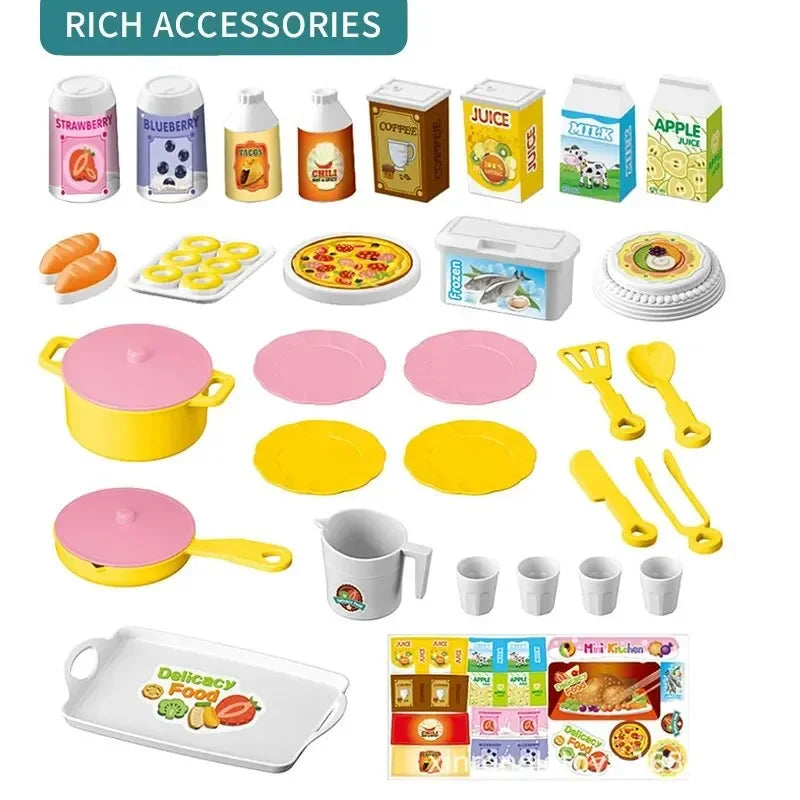 Mini Counter Play Diy Simulated Cooking Food Tableware