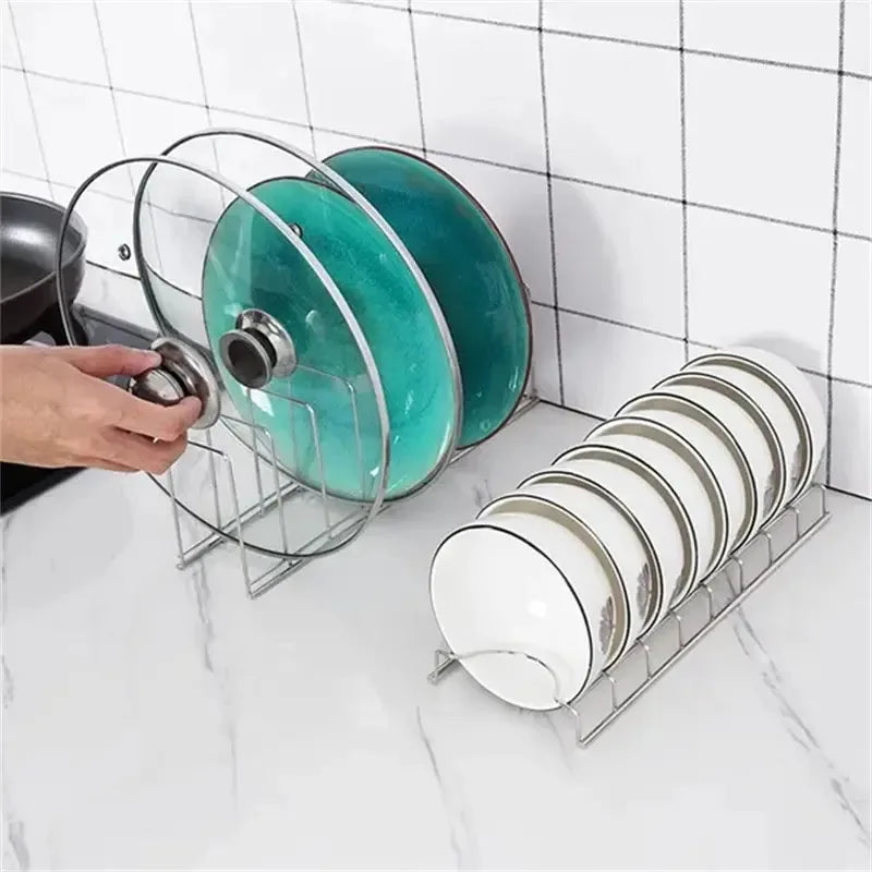 Bowl Dish Organizer Stainless Steel Dish Holder Cutlery