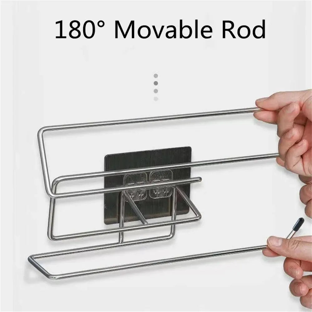 2pcs Paper Towel Holder Adhesive Toilet Paper Rack