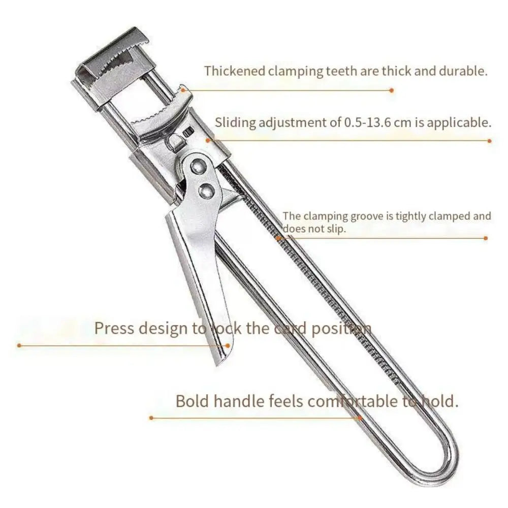 Adjustable Multi-Function Bottle Opener Stainless Steel Lids Off