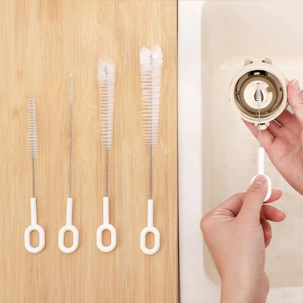 5pcs/Set Bottle Cleaning Brushes Water Bottle Brush Flexible