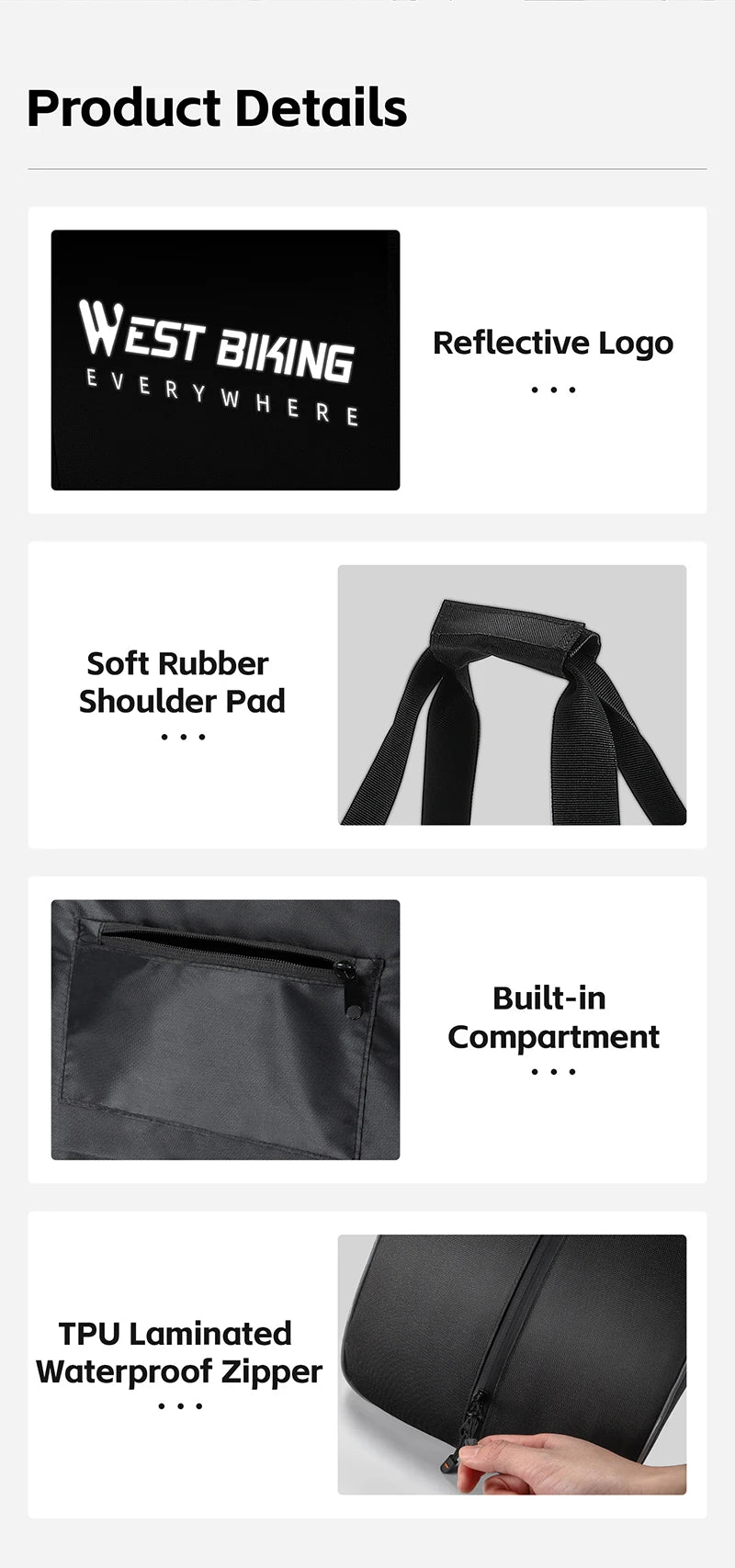 West Biking Bicycle Trainer Storage Bag Waterproof Bike