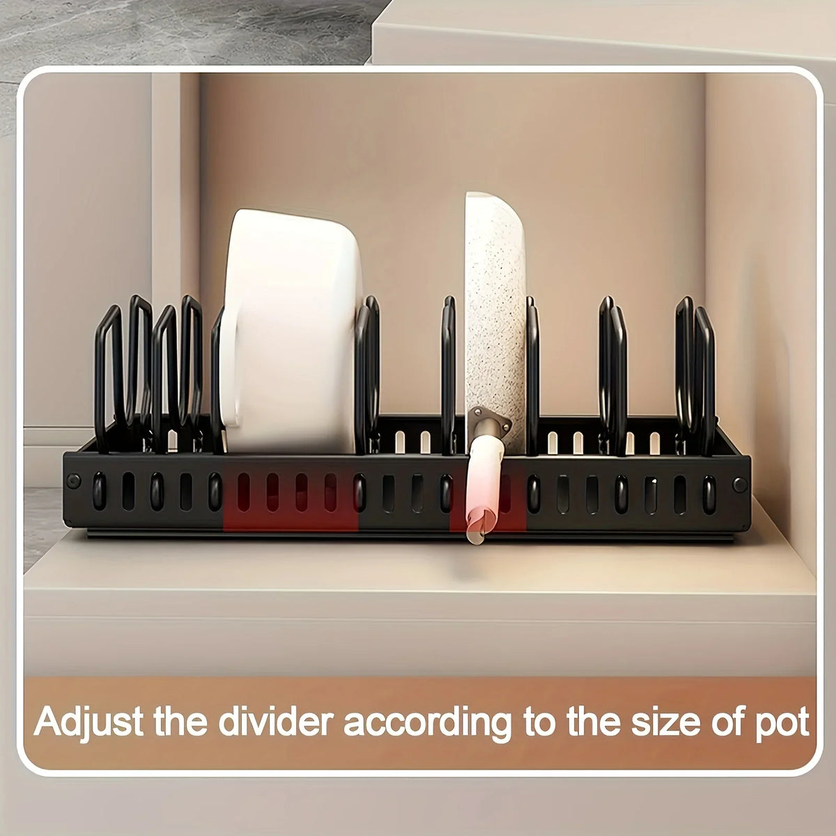 Pots Pans Organizer Under Cabinet Pull-Out Pots Pans
