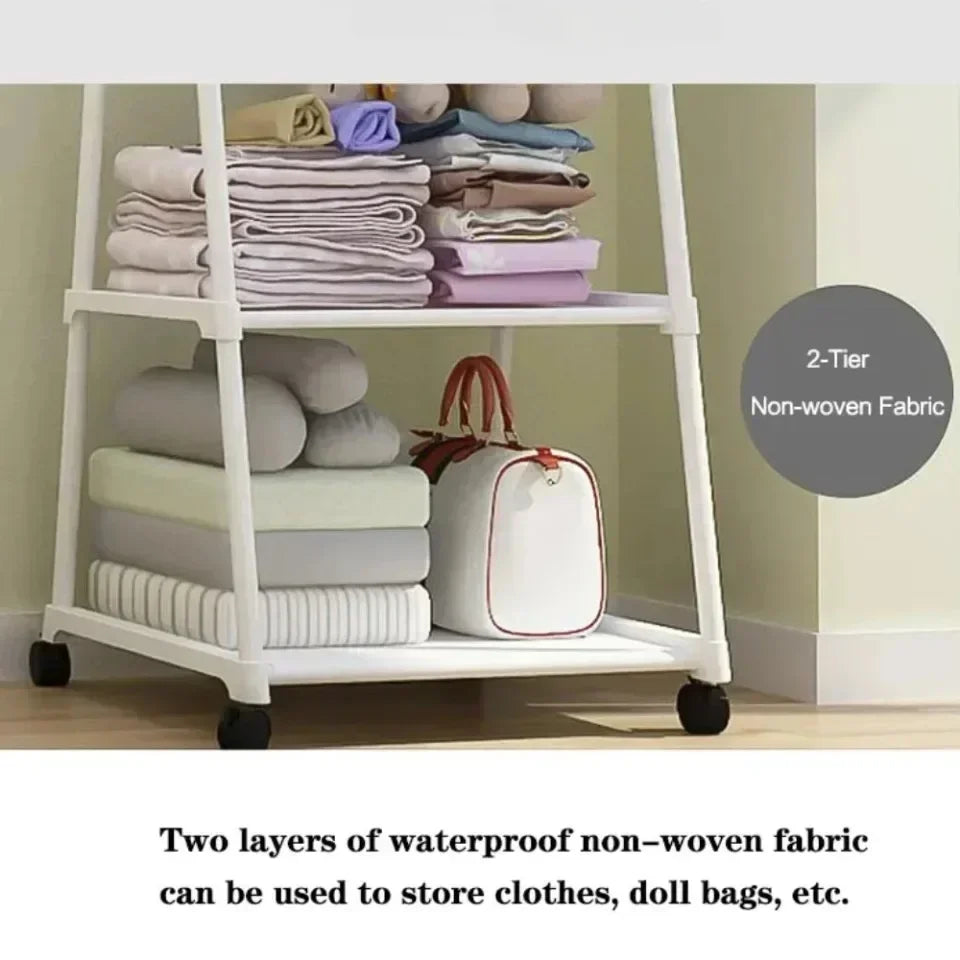 Dormitory Storage Clothes Drying Rack Freestanding Clothing Rack