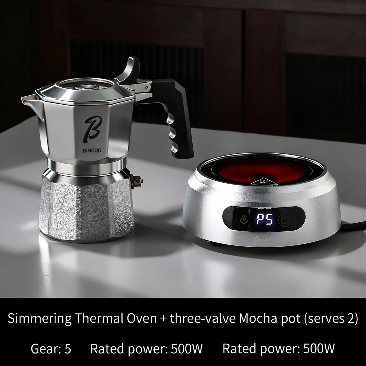 Bincoo 500w Mini Stovetop Electric Ceramic Stove Moka