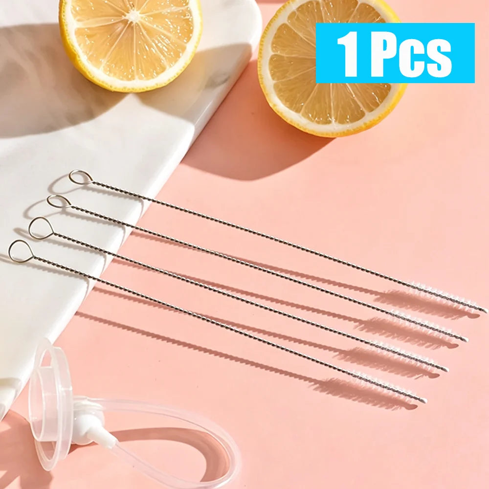 1-500pcs Nylon Straw Cleaning Brush Pipe Cleaner Stainless