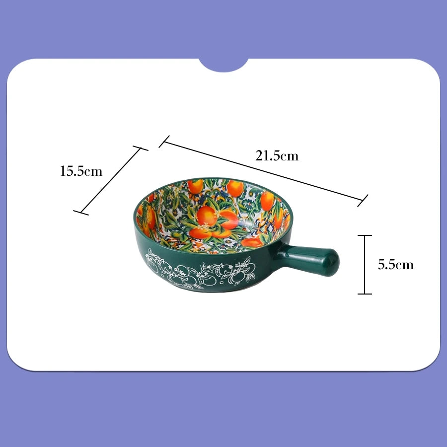 1pc Ceramic Tableware Bohemian Style Retro Tableware Creative