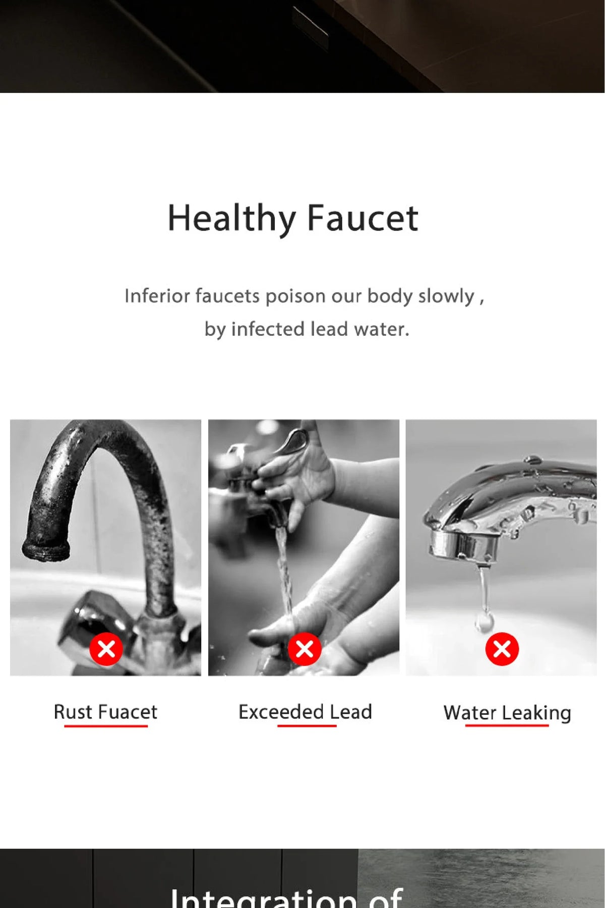 Luxury Brass Gun Gray Faucet Digital Display Intelligent