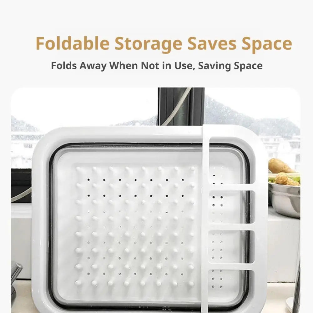 Foldable Silicone Dish Rack Sink Countertop Drainer Basket