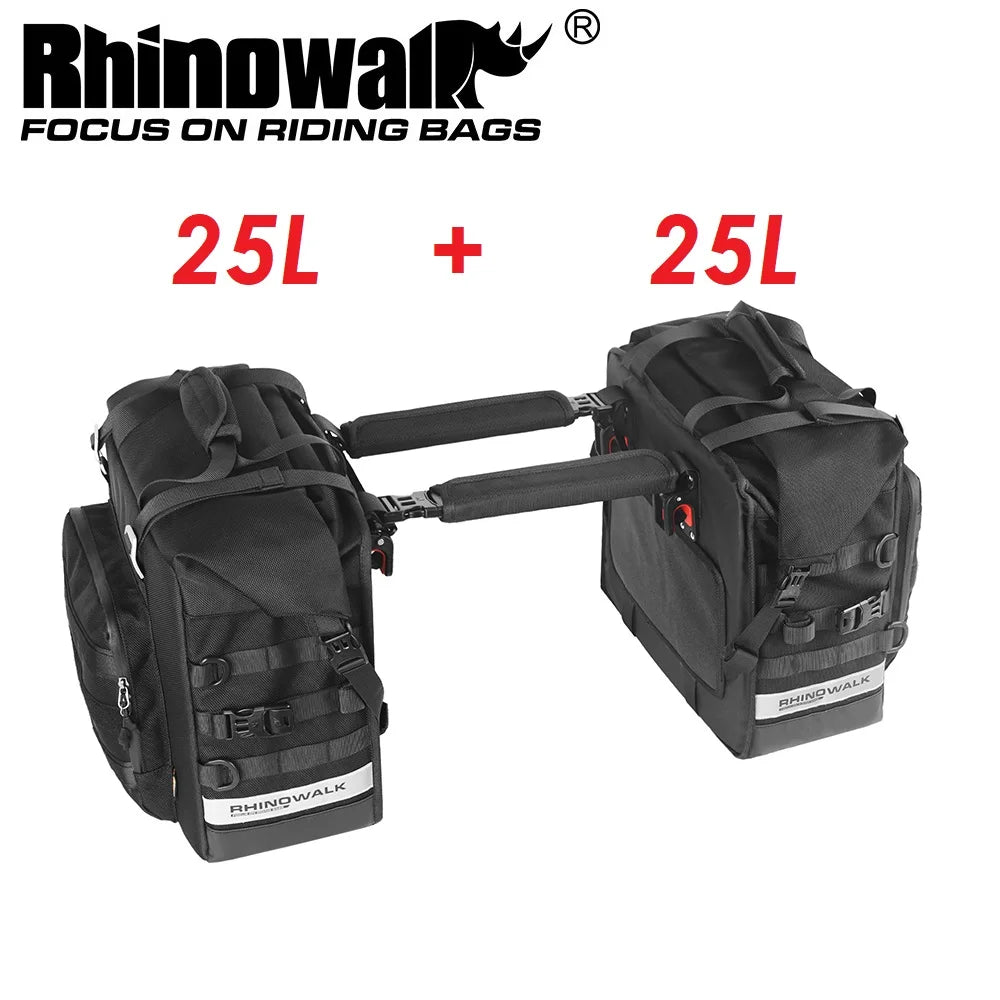 Rhinowalk 2pcs Motorcycle Saddle Bag Motor Bag 3d