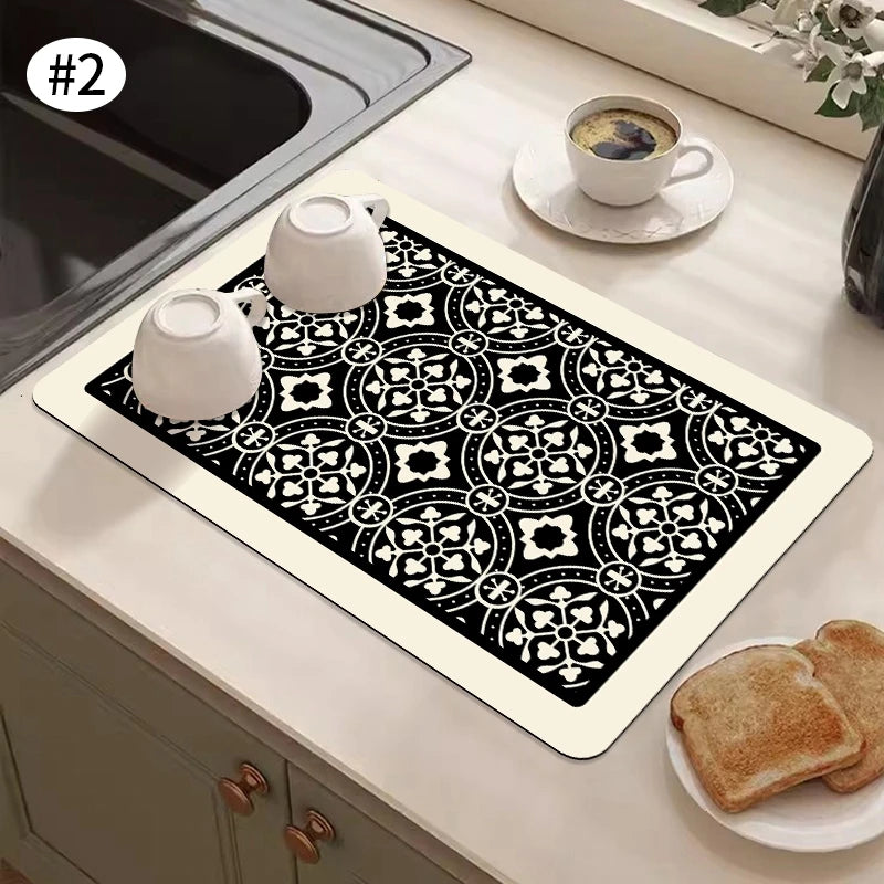 Dish Drying Mat Super Absorbent Draining Mat Large