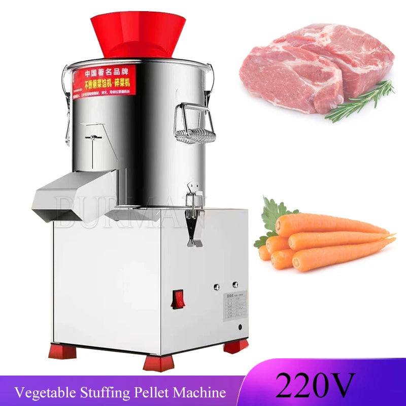 750 Rpm Electric Commercial Vegetable Cutter Mincing Baozi