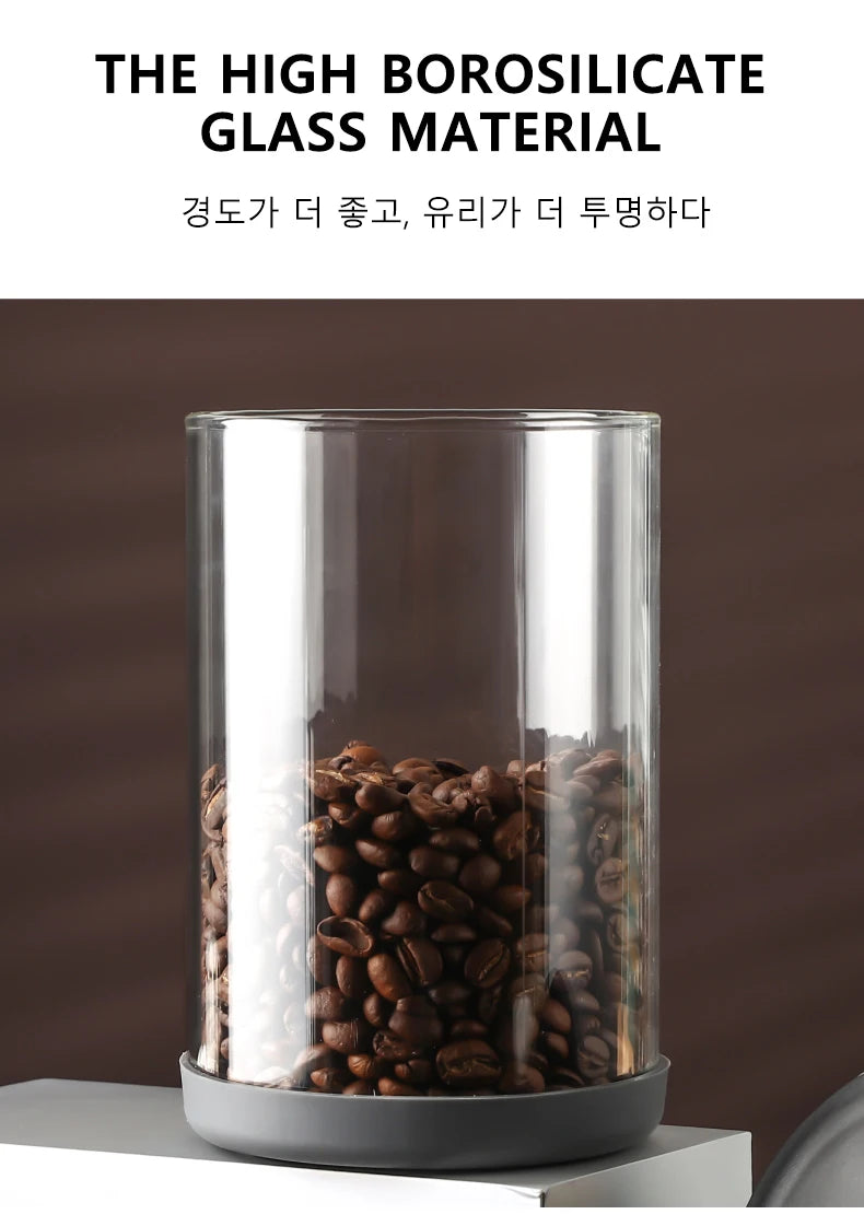 Glass Airtight Canister Food Container Tea Coffee Beans