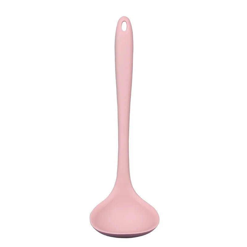 1pc Long Handle Silicone Soup Spoon Ramen Noodles