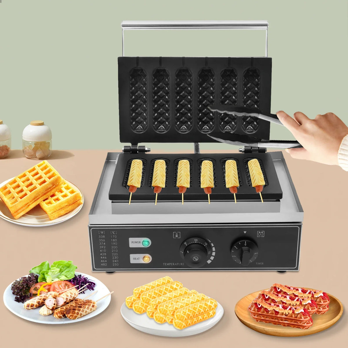 1500w Dog Machine Molds Time Temp Control Non-Stick