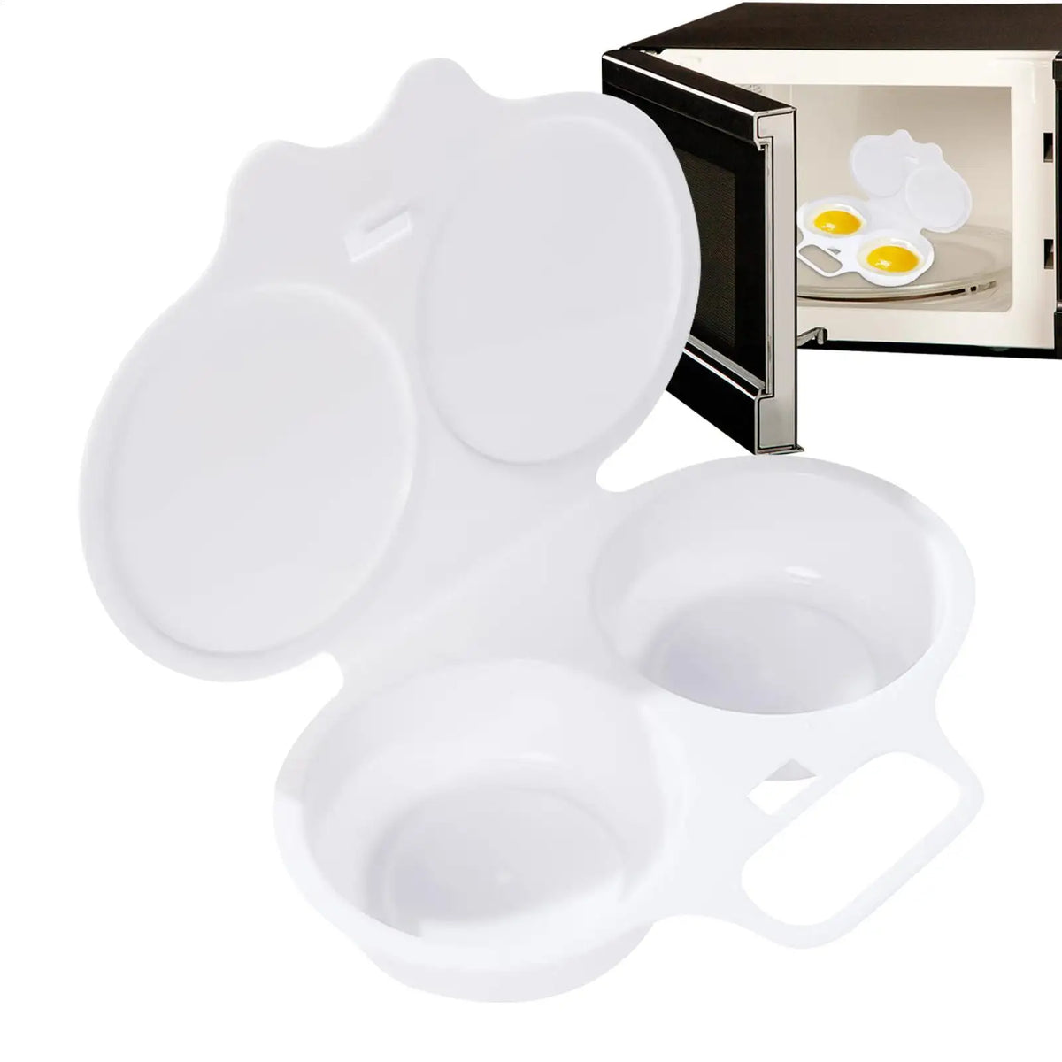 Food Grades Plastic Microwave Cooking Eggs Steamer Convenient