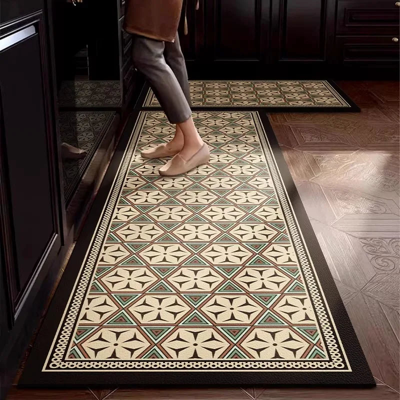 Floor Mat Long Rug Waterproof Non-Slip Pvc Leather
