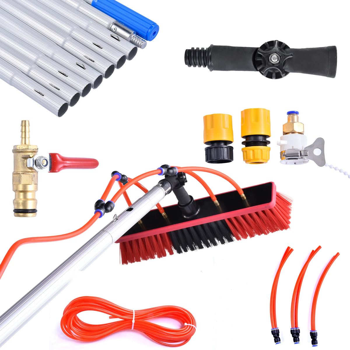 Telescopic Washing Brush Aluminium Washing Brush Water Connection