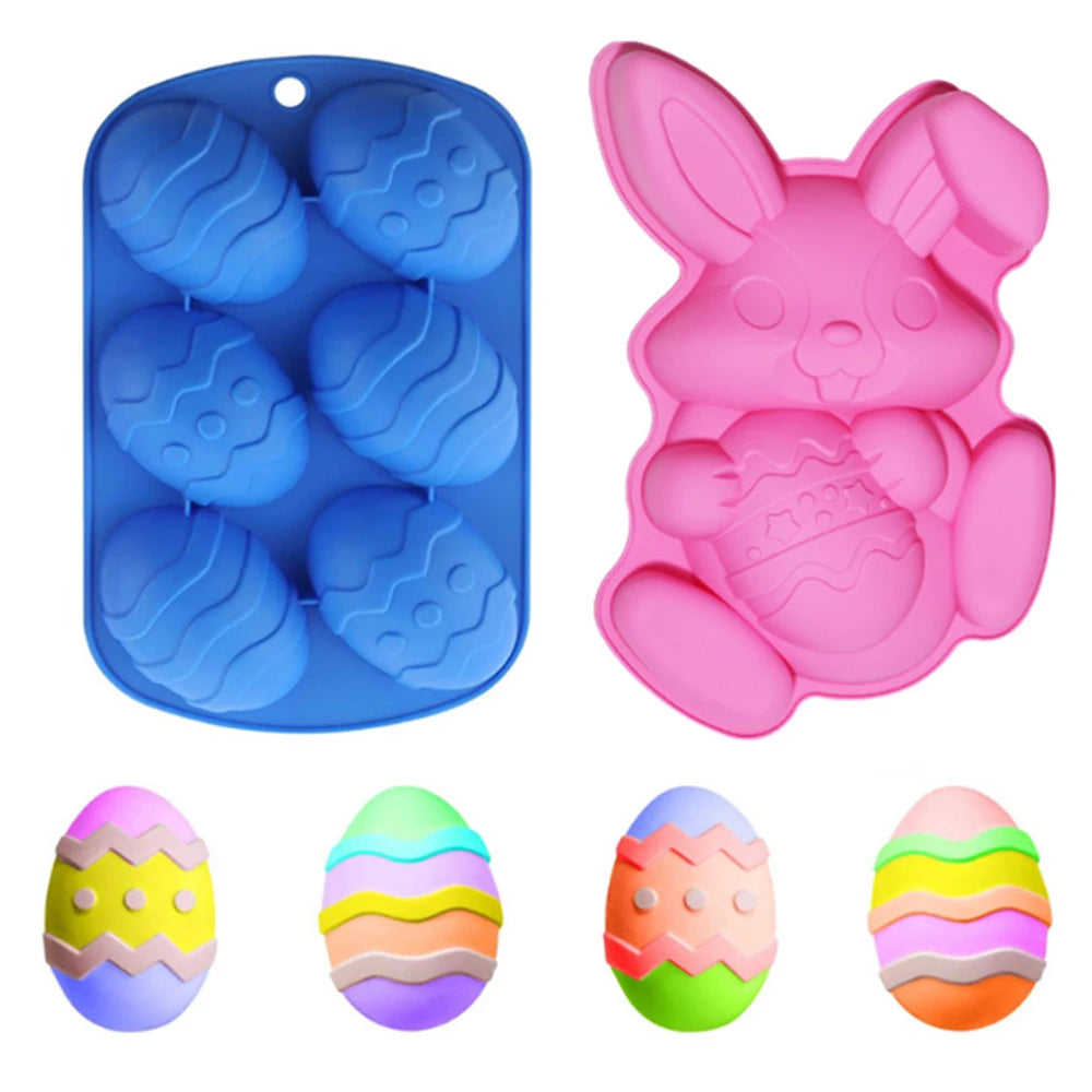 3d Easter Surprise Egg Chocolate Mold Silicone Rabbit