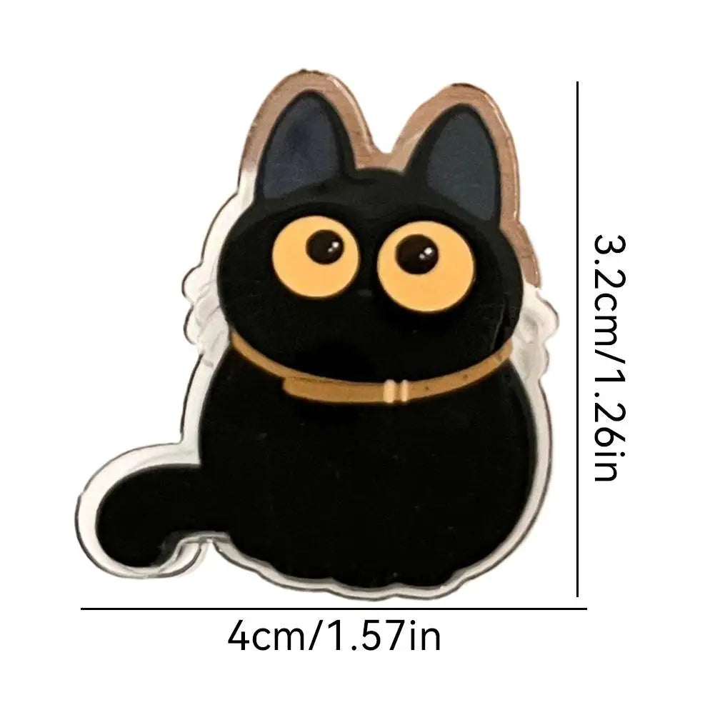8pcs Cute Black Cat Bag Clips Food Storage
