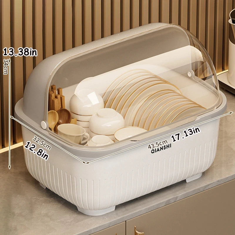 Dish Rack Protective Cover - Space-Saving Dust-Proof Storage
