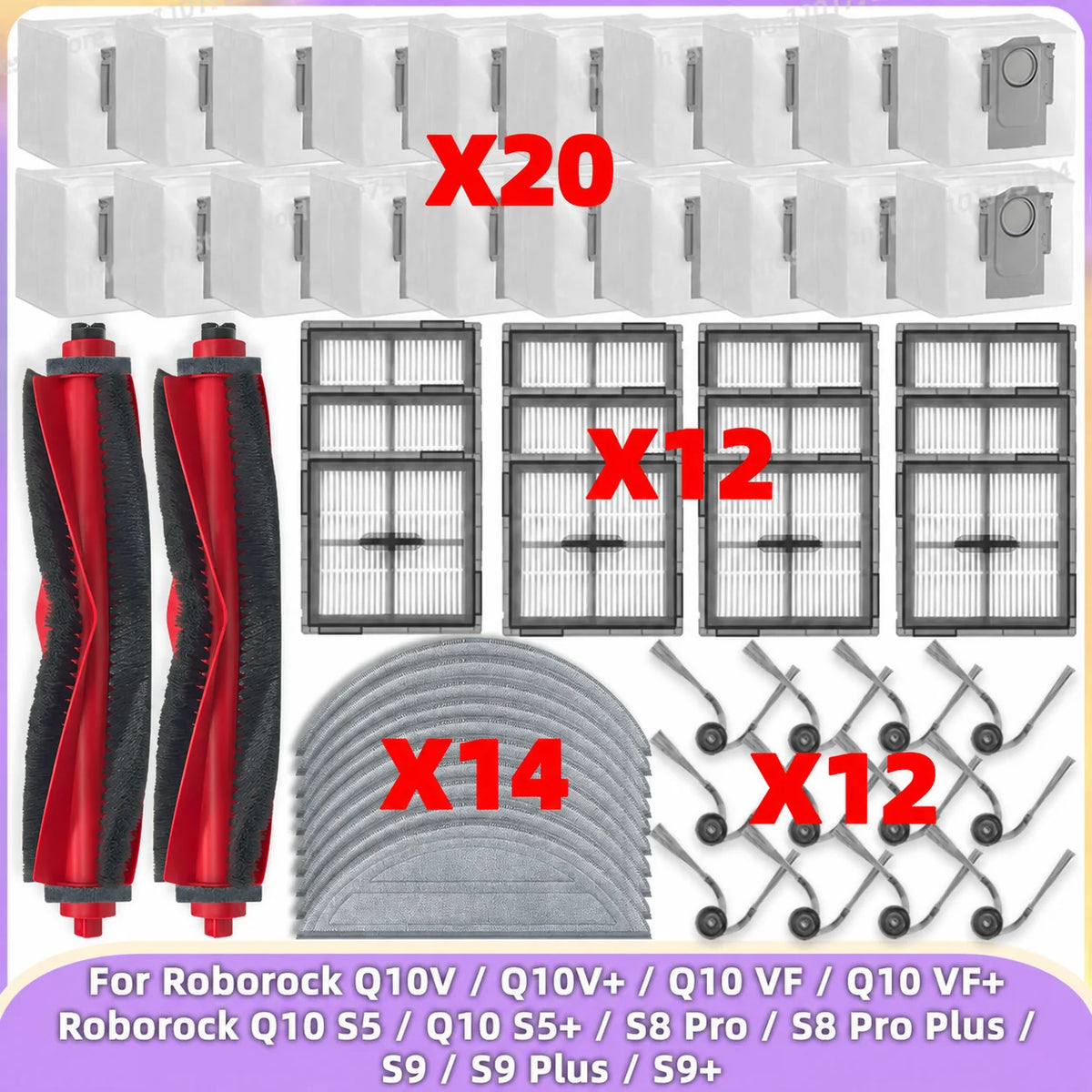 Fit Roborock Q10 S5 / Q10 S5 /Q10v/Q10v