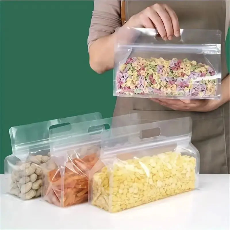 5pcs Reusable Leakproof Food Storage Bags Nut Grain