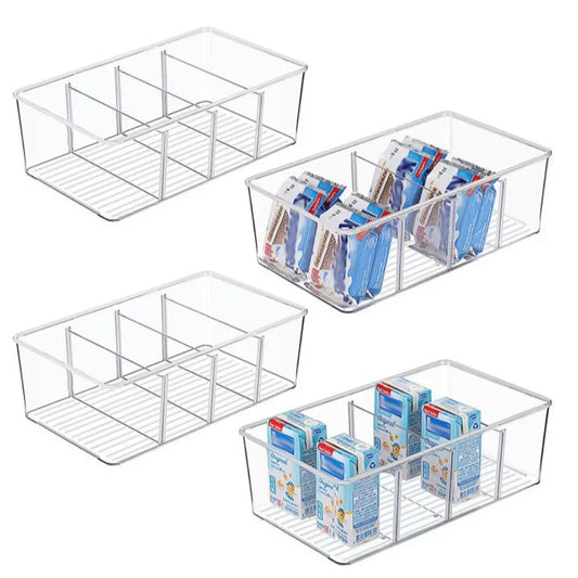 Grids Drawer Box Clear Large Capacity Fridge Storage