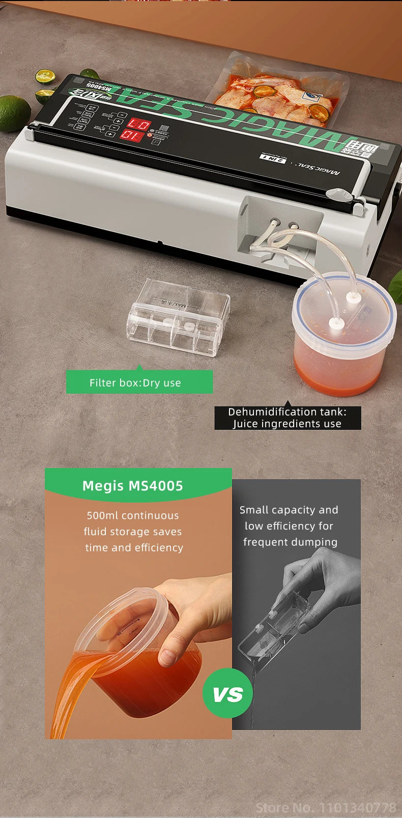 Magic Seal Ms4005 Commercial Vacuum Sealer Machine Automatic