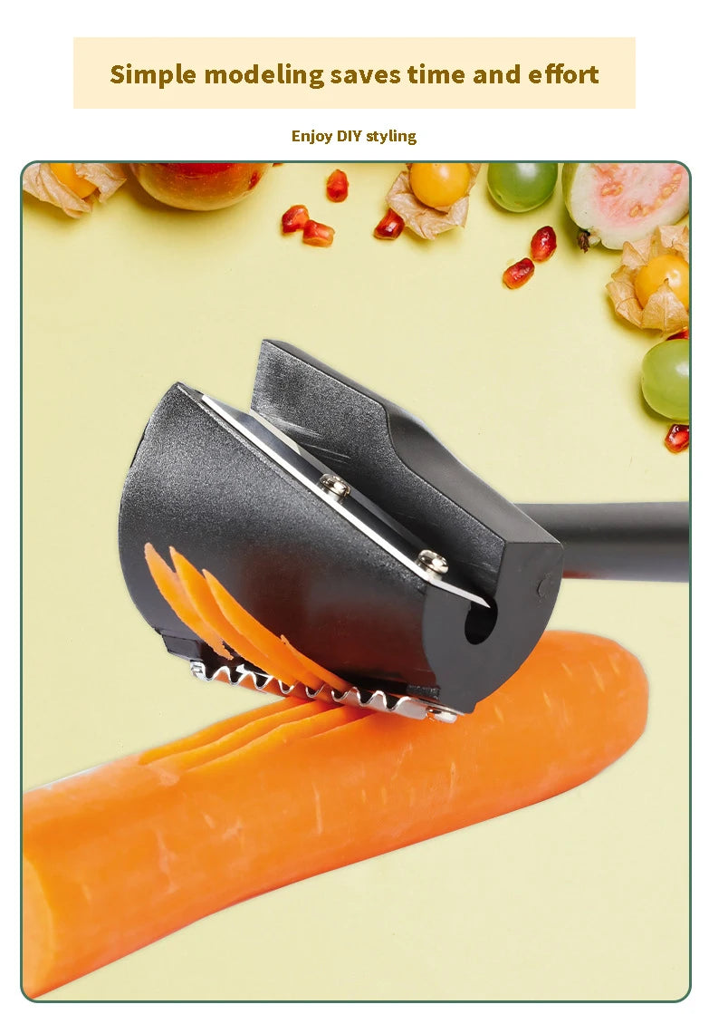 Vegetable Fruit Cutter Spiral Funnel Flower Shredder Peeler
