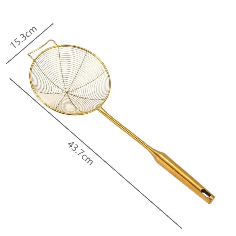 Stainless Steel Tableware Golden Pot Colander Bbq Grilling