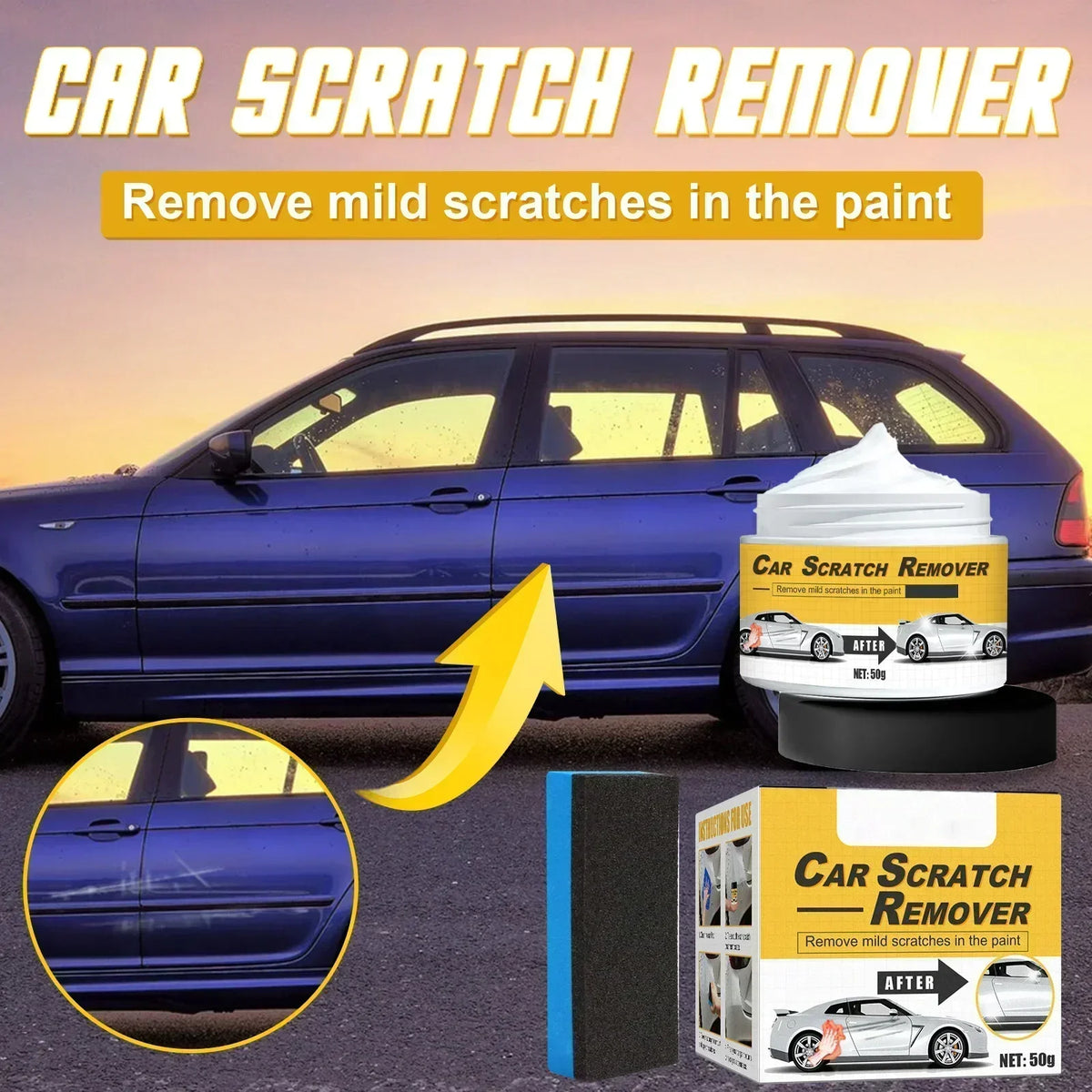 Car Scratch Remover Car Polishing Paste Sponge Car