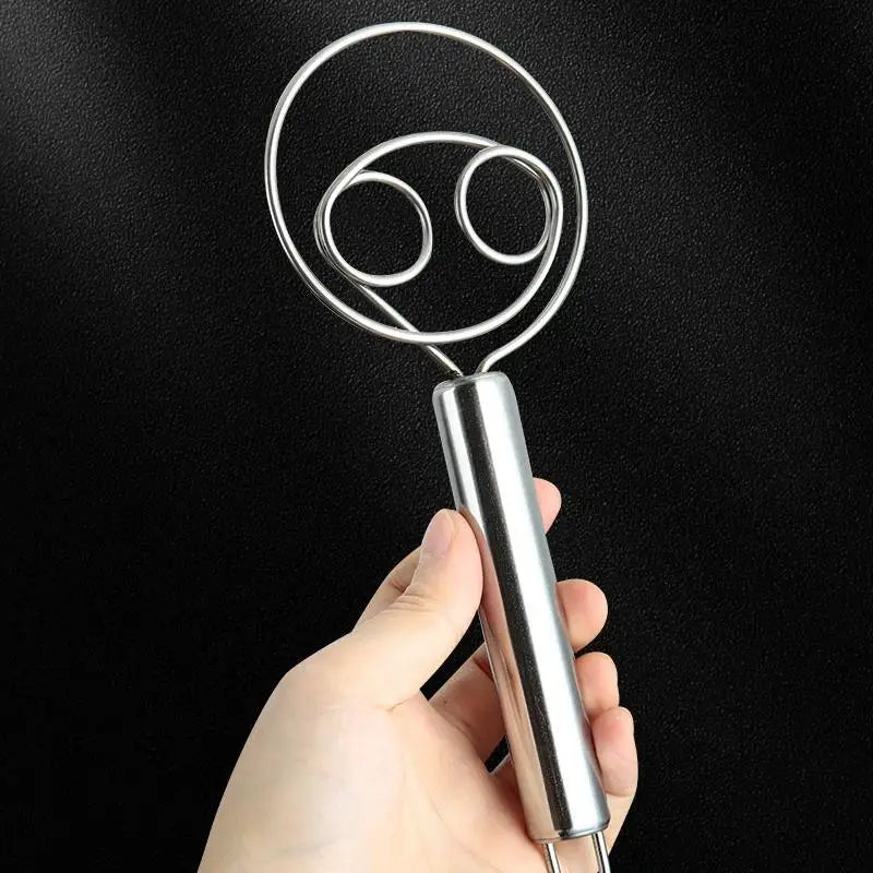 1pc Stainless Steel Dough Mixer Hanging Hole Whisk