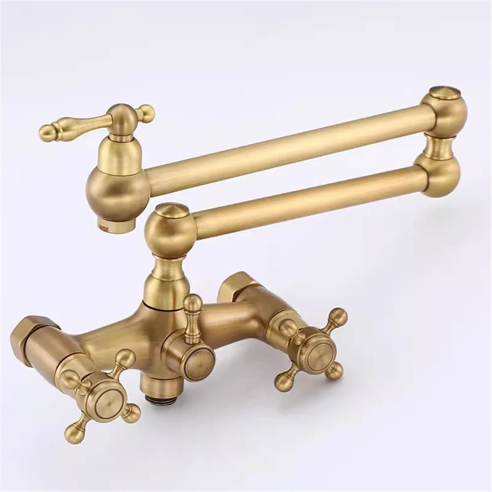 Wall Mounted Foldable Faucet Antique Bronze Pot Filler