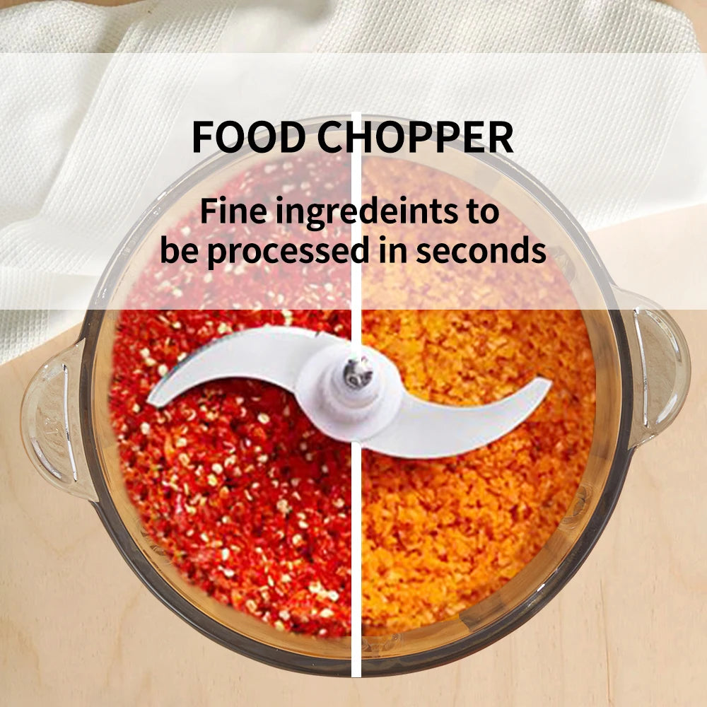 Biolomix 8l Glass Bowl Food Processor Chopper Two
