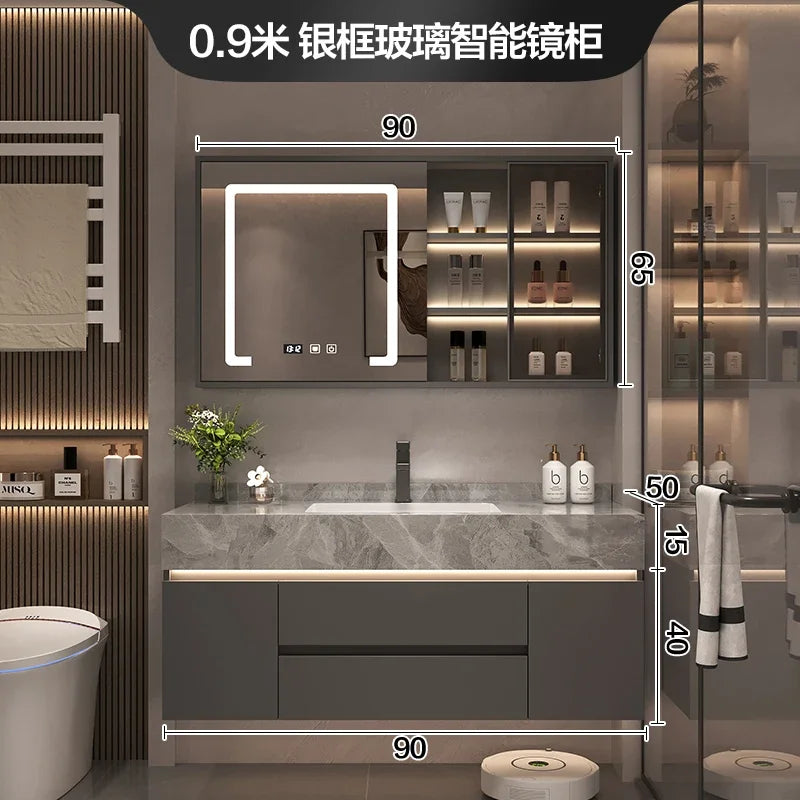 Paper Drawers Bathroom Cabinet Organizer Storage Mirror Toilet