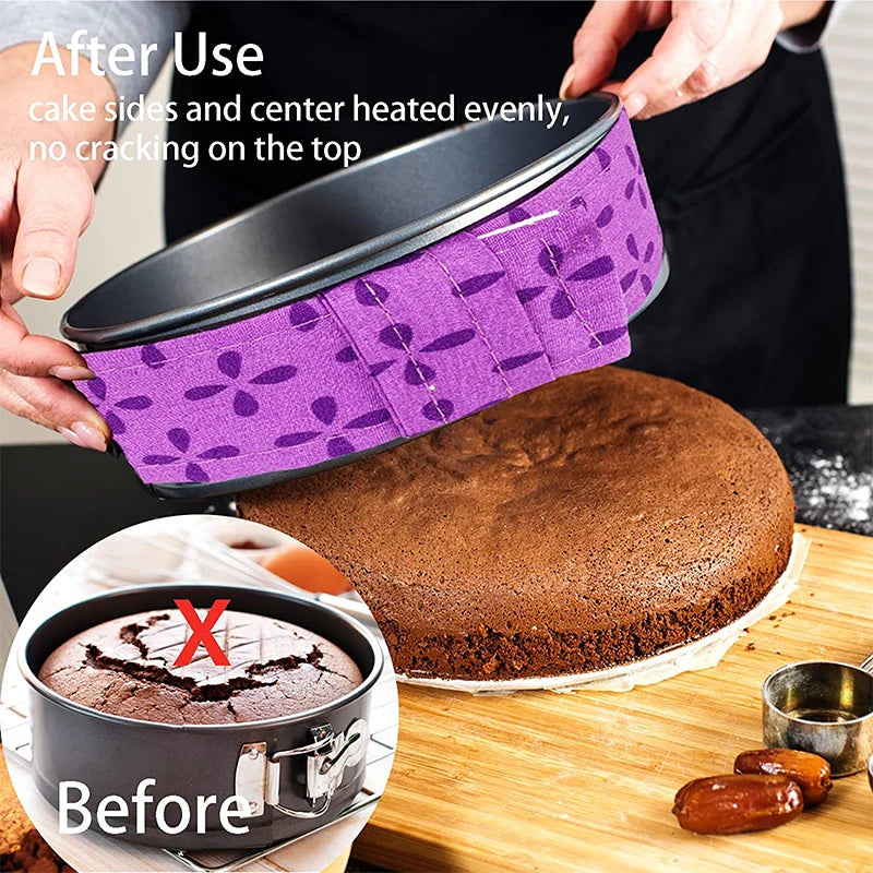 Lmetjma Bake Even Strip Cake Pan Dampen Strips
